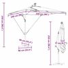 vidaXL Parasol de cantilever tipo pl&aacute;tano Taup&eacute; 249 x 249 x 250 cm