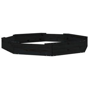 vidaXL Arenero con asientos oct&oacute;gono madera maciza de pino negro