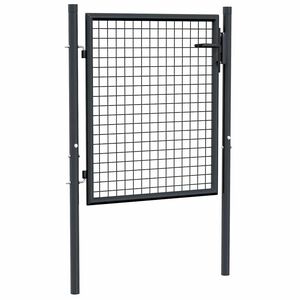 vidaXL Puerta de jard&iacute;n de malla acero galvanizado 100 x 75 cm gris