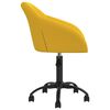 vidaXL Silla de comedor giratoria de terciopelo amarillo