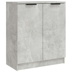 vidaXL Aparador de madera contrachapada gris hormig&oacute;n 60x30x70 cm