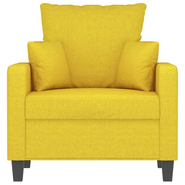 vidaXL Sill&oacute;n de tela amarillo claro 60 cm