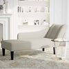 vidaXL Chaise longue con reposabrazos derecho terciopelo crema