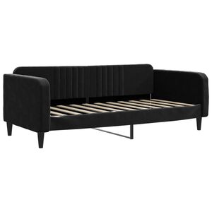 vidaXL Sof&aacute; cama sin colch&oacute;n terciopelo negro 90x190 cm