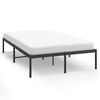 vidaXL Estructura de cama sin colch&oacute;n metal negro 135x190 cm