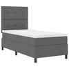 vidaXL Cama tipo Box Spring con colch&oacute;n Gris oscuro 80 x 200 cm tela