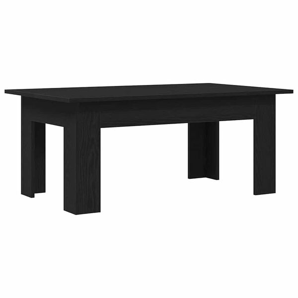 vidaXL Mesa de Café Roble Negro 100 x 60 x 42 cm Madera de ingeniería
