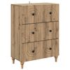 vidaXL Cajonera 66 x 34,5 x 90 cm Madera de Ingenier&iacute;a Roble artisan