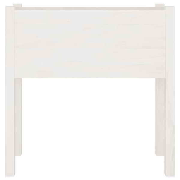 vidaXL Jardineras 2 uds madera maciza de pino blanco 70x31x70 cm