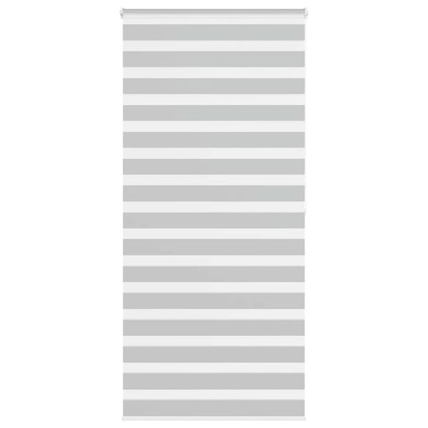 vidaXL Estor cebra gris claro 105x200cm tejido ancho 100,9cm poli&eacute;ster