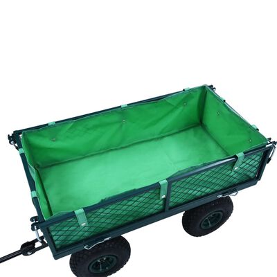 vidaXL Revestimiento para carrito de jardín tela verde