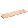 vidaXL Tablero mesa madera roble tratada marrón claro 180x50x(2-4) cm