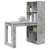 vidaXL Escritorio Gris Concreto 122 x 67 x 145 cm Madera de ingenier&iacute;a