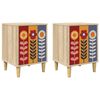 vidaXL Mesa de noche ESSEN 2 uds. Roble Sonoma 36 x 33 x 50 cm