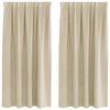 vidaXL Cortinas opacas 2 pcs Crema 140 x 175 cm Terciopelo