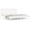 vidaXL Estructura de cama sin colch&oacute;n madera maciza blanca 200x200 cm