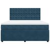 vidaXL Cama box spring con colch&oacute;n terciopelo azul oscuro 180x200 cm