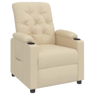 vidaXL Sill&oacute;n reclinable de tela crema