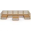 vidaXL Juego de muebles de jardín 8 piezas madera maciza de pino