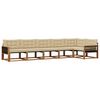 vidaXL Conjunto de sof&aacute;s de exterior 6 uds. Natural y Beige