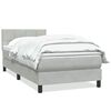 vidaXL Cama box spring con colch&oacute;n terciopelo gris claro 100x220 cm