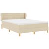 vidaXL Cama tipo Box Spring con colch&oacute;n Crema 160 x 200 cm tela