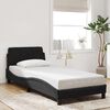 vidaXL Estructura de cama con cabecero Dover terciopelo negro 80x200 cm