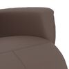 vidaXL Sillón reclinable con reposapiés cuero sintético marrón