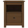 vidaXL Mesita de noche madera maciza de pino marr&oacute;n miel 40x35x49 cm