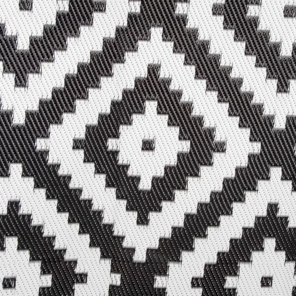 Bo-Camp Alfombra exterior Chill mat Falconwood redonda blanco negro 2m