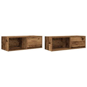 vidaXL Muebles de TV 2 uds 80x31x25,5 cm Madera ingenier&iacute;a envejecida