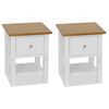 vidaXL Mesitas de noche 2 unidades madera maciza de roble 36x30x47 cm