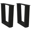 vidaXL Patas para mesa de centro en forma de V (2 unidades), color negro, 40 x (30-31,3) cm, acero
