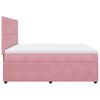 vidaXL Cama box spring con colch&oacute;n terciopelo rosa 200x200 cm