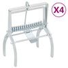 vidaXL Trampas para topos 4 unidades acero galvanizado plateado