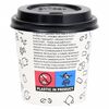 vidaXL Vasos de papel para caf&eacute; con tapas 100 uds blanco y negro 120ml