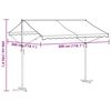 vidaXL Toldo de pie tela y acero azul y blanco 300x300 cm
