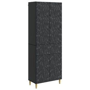vidaXL Juego de armarios 2 uds. Negro Madera de ingenier&iacute;a