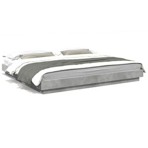 vidaXL Estructura de cama madera de ingenier&iacute;a gris hormig&oacute;n 180x200cm