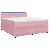 vidaXL Cama box spring con colch&oacute;n Rosa 140 x 190 cm Terciopelo