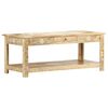 vidaXL Mesa de centro pintada a mano madera maciza mango 110x50x45 cm