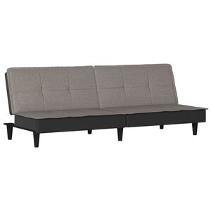 vidaXL Sof&aacute; cama de tela gris taupe