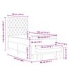 vidaXL Cama tipo Box Spring con colch&oacute;n Rosa 90 x 190 cm Terciopelo
