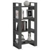 vidaXL Estantería/divisor de espacios madera maciza gris 60x35x125 cm