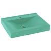 vidaXL Lavabo de lujo con grifo cer&aacute;mica 60x46 cm verde claro