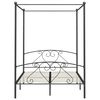 vidaXL Estructura cama con dosel sin colchón metal gris 140x200 cm