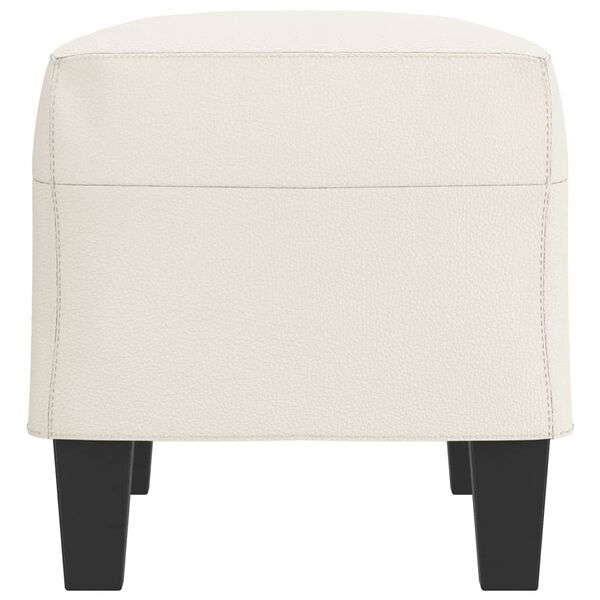 vidaXL Banco de cuero sintético color crema 70x35x41 cm