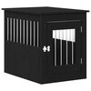 vidaXL Mueble para jaula de perro de roble negro, 55 x 75 x 65 cm, madera de ingenier&iacute;a