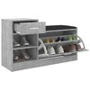 vidaXL Banco zapatero madera de ingenier&iacute;a gris hormig&oacute;n 94,5x31x57 cm