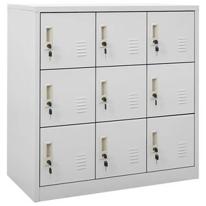 vidaXL Armario taquilla de acero gris claro 90x45x92,5 cm